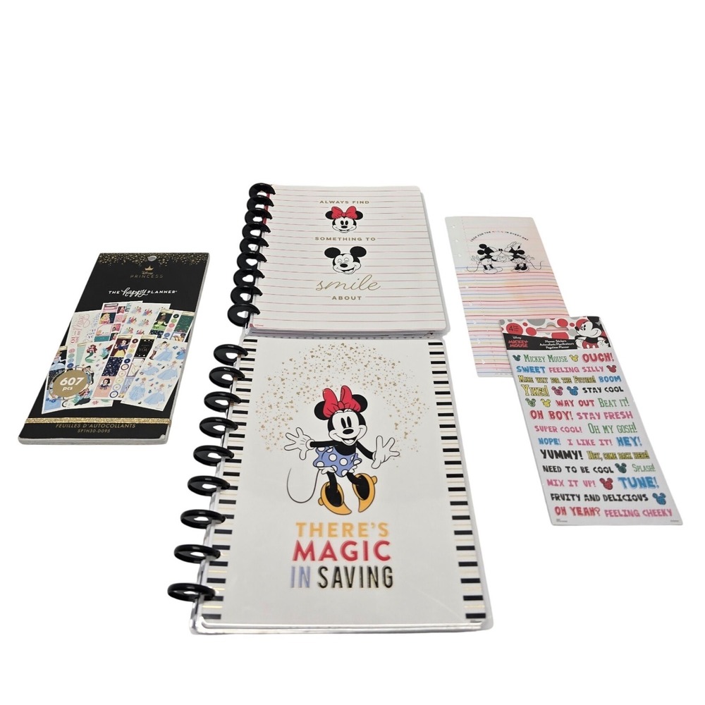 Disney Happy Planner Minnie Mouse Budget Planner Sticker Accessories Lot - Picture 3 of 6